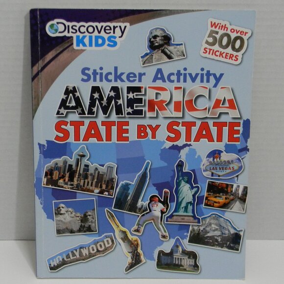 Discovery Kids American State by State Sticker Activity Book Homeschool NEW - Picture 1 of 6